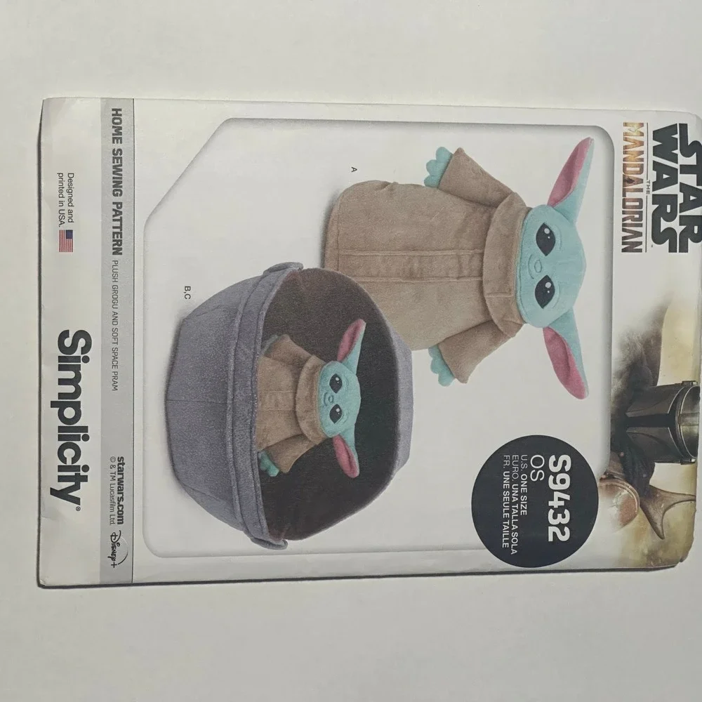 Simplicity S9432 UNCUT Star Wars Mandalorian Plush Grogu Soft Space Pram